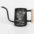 Personalized Watering Can with Floral Design – Customizable Name and Date