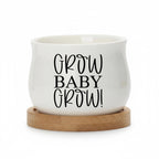 Personalized Baby Shower Succulent Pot | Growing Baby Design