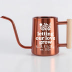 Personalized Watering Can with Wood Handle | Letting Our Love Grow