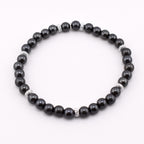 Simple Sparkle Pearl Bracelet | Faux Pearl Beaded Bracelet with Silver Spacers