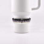 Simple Sparkle Pearl Bracelet | Faux Pearl Beaded Bracelet with Silver Spacers