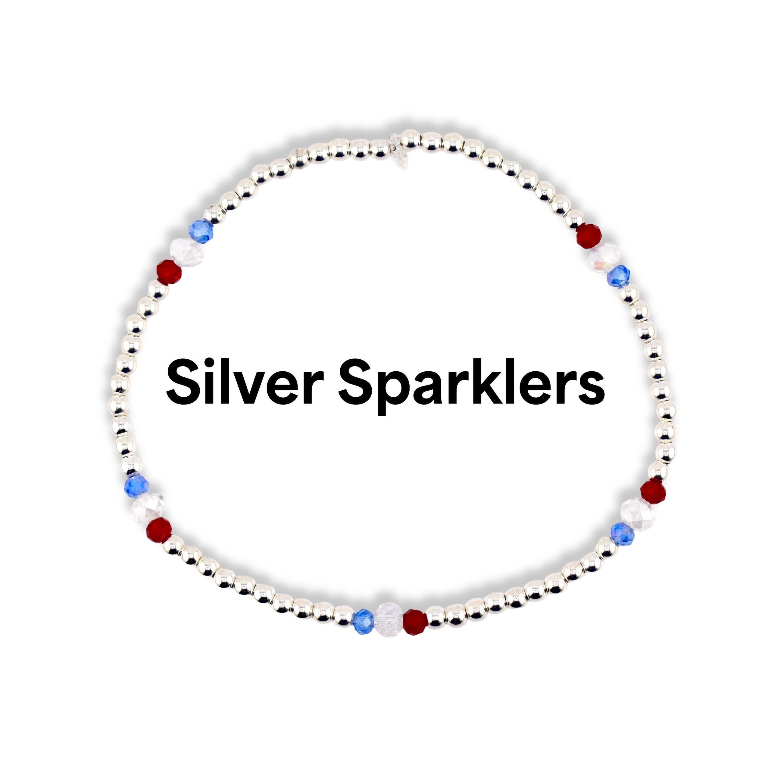 Red White and Blue Bracelet Collection: Patriotic Bling Beaded Bracelets