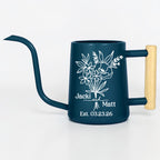 Personalized Watering Can with Floral Design – Customizable Name and Date