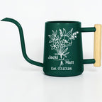Personalized Watering Can with Floral Design – Customizable Name and Date