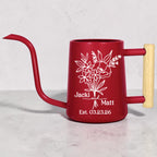 Personalized Watering Can with Floral Design – Customizable Name and Date