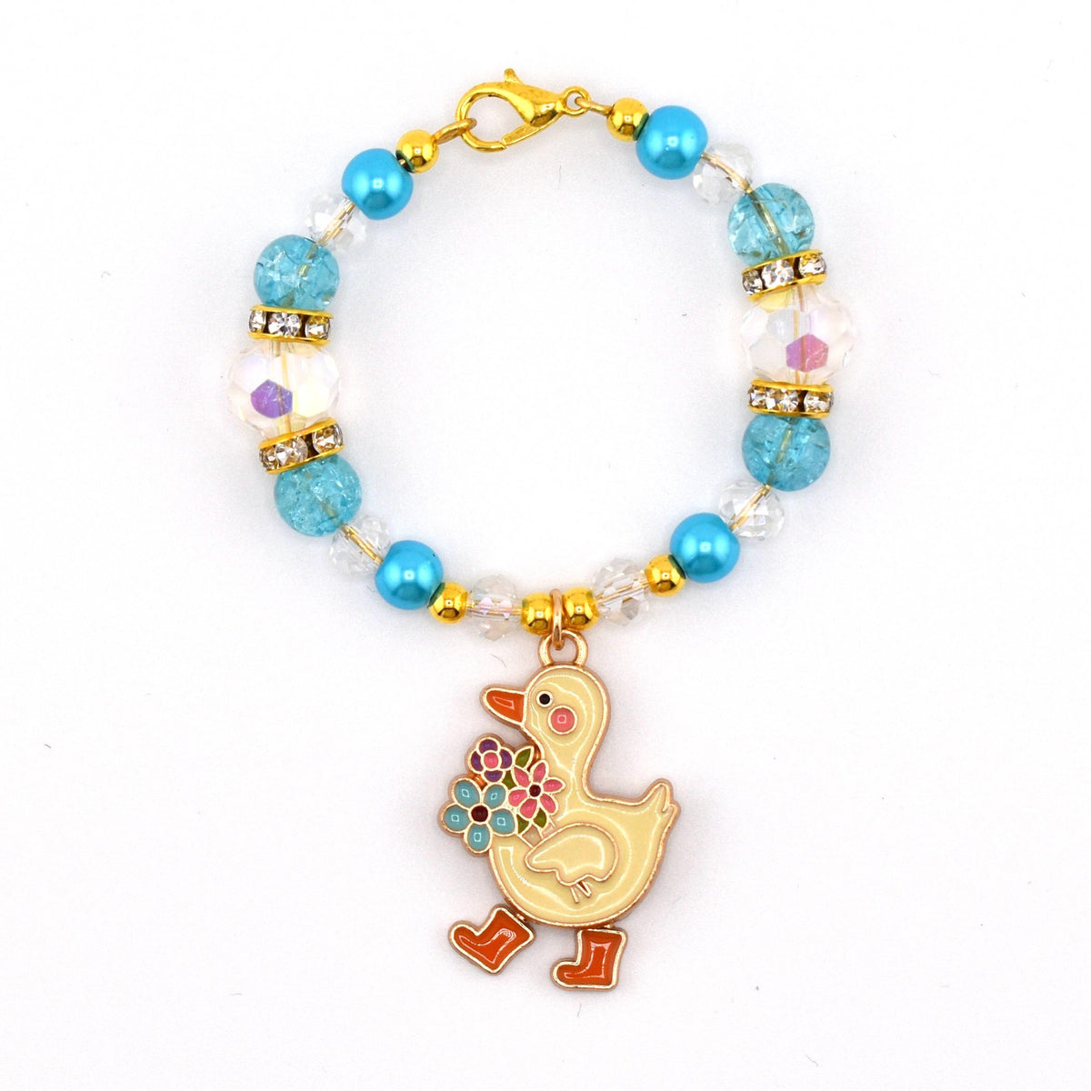 Silly Goose Tumbler Handle Charm with Blue and Gold Accents