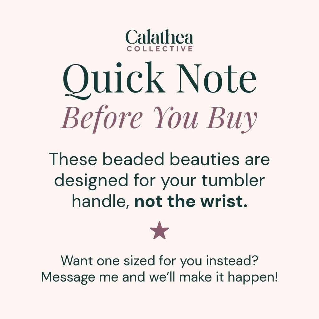 Mauve, Blush and Gold Cashmere Tumbler Handle Bracelet