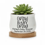 Personalized Baby Shower Succulent Pot | Growing Baby Design