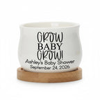 Personalized Baby Shower Succulent Pot | Growing Baby Design