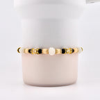 Wild Blooms Bracelet Collection: Black, Cream and Gold Beaded Bracelets