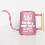 Personalized Watering Can with Wood Handle | Letting Our Love Grow