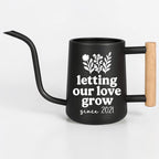 Personalized Watering Can with Wood Handle | Letting Our Love Grow