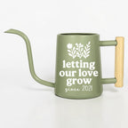 Personalized Watering Can with Wood Handle | Letting Our Love Grow