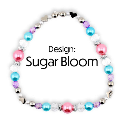 Sea Glass Plume Bracelet Collection: Blue, Pink and Purple Beaded Bracelets