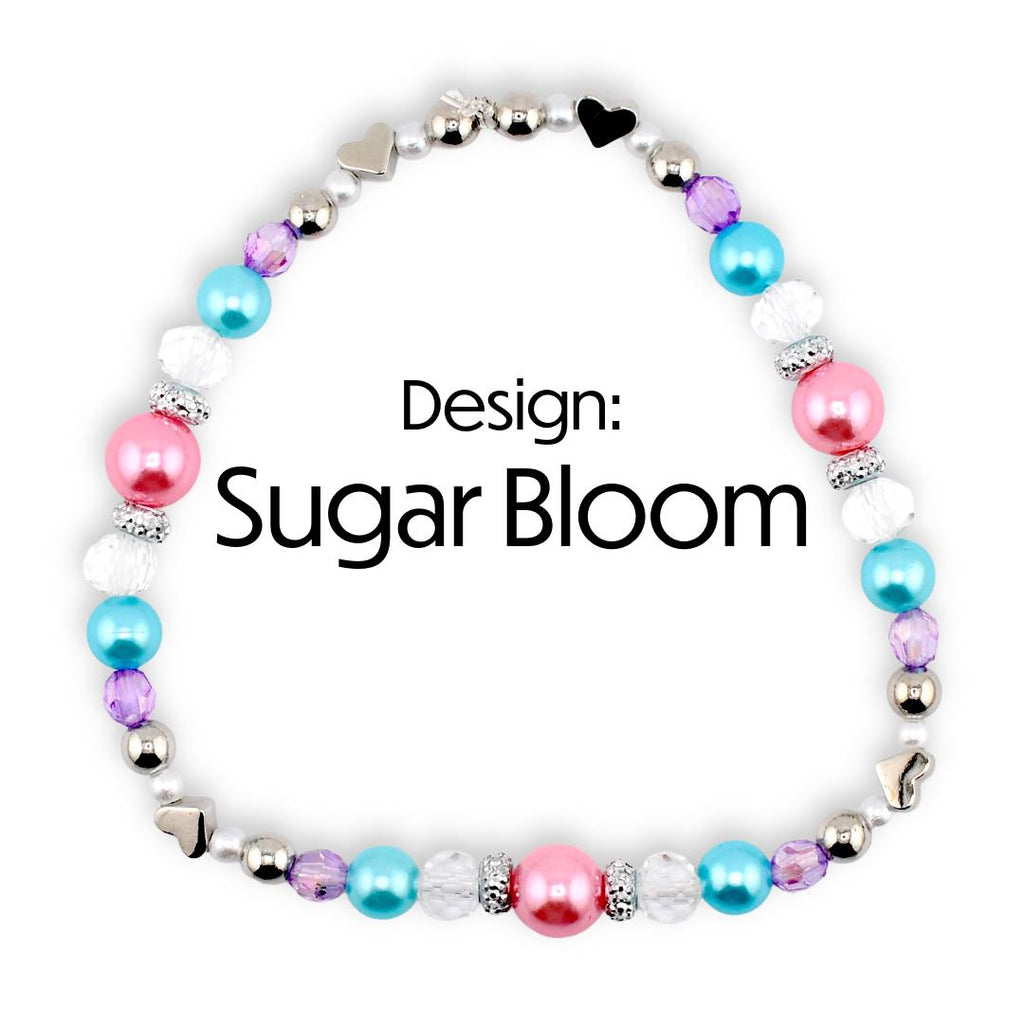 Sea Glass Plume Bracelet Collection: Blue, Pink and Purple Beaded Bracelets