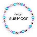 Sea Glass Plume Bracelet Collection: Blue, Pink and Purple Beaded Bracelets