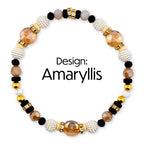 Wild Blooms Bracelet Collection: Black, Cream and Gold Beaded Bracelets