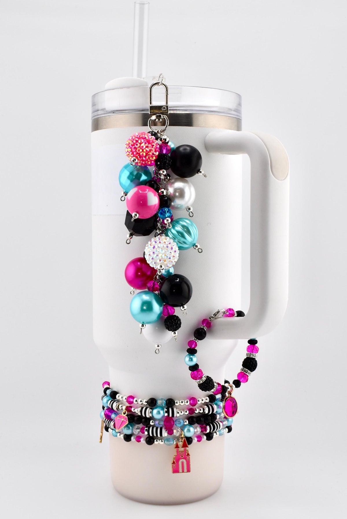 Barbie 1959 Collection Beaded Bracelets: Pink, Black, White, Blue, Silver Accents