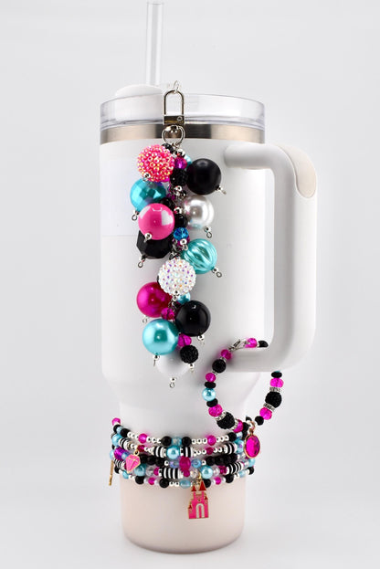 Barbie 1959 Collection Beaded Bracelets: Pink, Black, White, Blue, Silver Accents