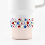 Red White and Blue Bracelet Collection: Patriotic Bling Beaded Bracelets