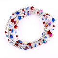 Red White and Blue Bracelet Collection: Patriotic Bling Beaded Bracelets