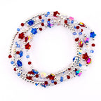 Red White and Blue Bracelet Collection: Patriotic Bling Beaded Bracelets