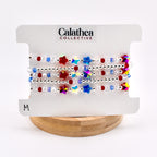 Red White and Blue Bracelet Collection: Patriotic Bling Beaded Bracelets