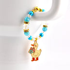 Silly Goose Tumbler Handle Charm with Blue and Gold Accents