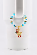 Silly Goose Tumbler Handle Charm with Blue and Gold Accents