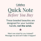 Cinderella Slipper Tumbler Handle Bracelet: Crystal and Iridescent Shoe Handle Charm