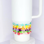 Bright and Colorful Star Flower and Heart Beaded Bracelets