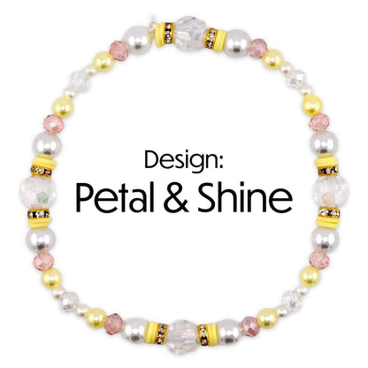 Keepsake Bracelet Collection — Yellow Pink and Pearl Beaded Bracelets