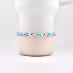 Sea Glass Plume Bracelet Collection: Blue, Pink and Purple Beaded Bracelets