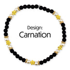 Wild Blooms Bracelet Collection: Black, Cream and Gold Beaded Bracelets