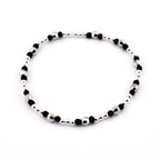 Hypnotic Green Bracelet Collection: Pastel Purple Green and Black Beaded Bracelets