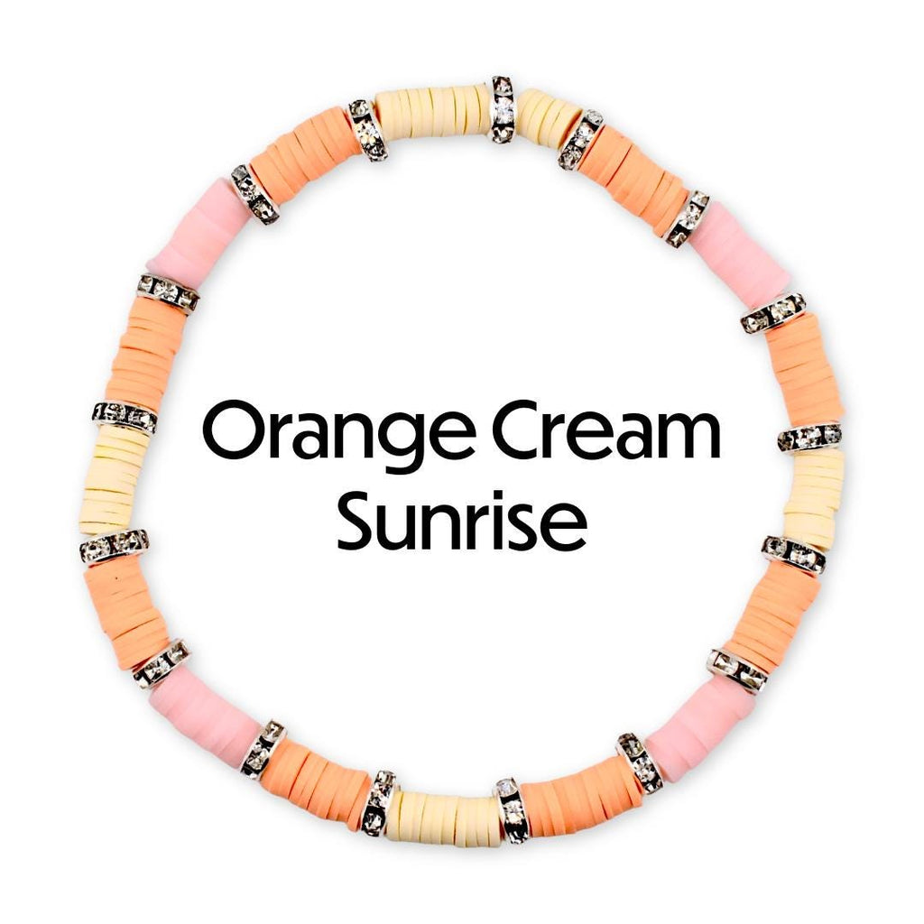 Pink Mesa Sunset Bracelet Collection: Pink, Peach, and Cream Beaded Bracelets