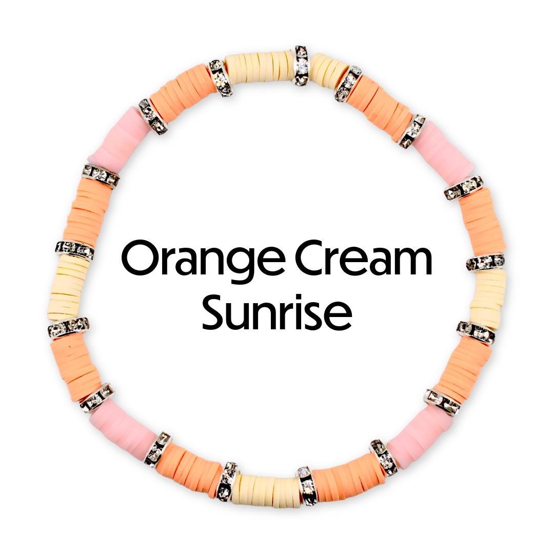 Pink Mesa Sunset Bracelet Collection: Pink, Peach, and Cream Beaded Bracelets