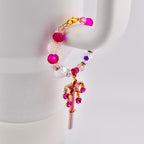 Pink Magic Wand Tumbler Handle Charm