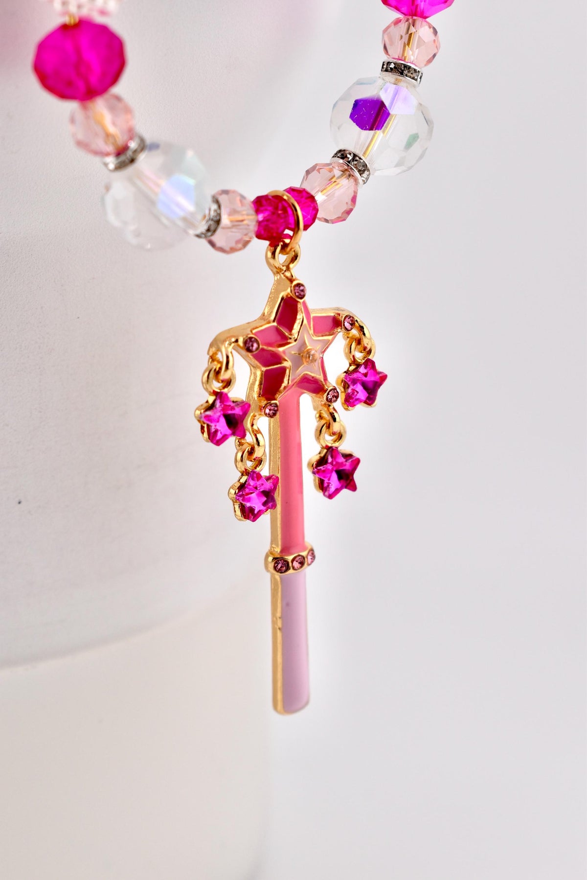 Pink Magic Wand Tumbler Handle Charm