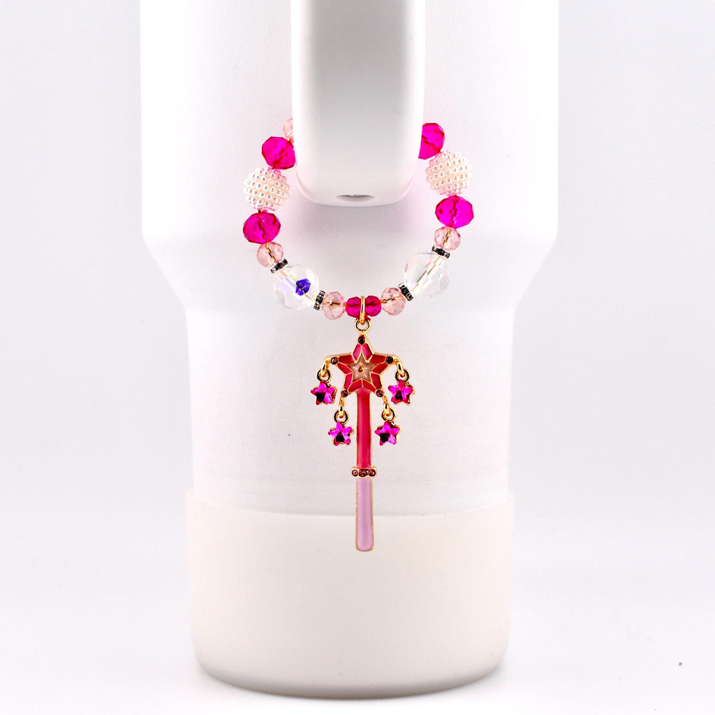 Pink Magic Wand Tumbler Handle Charm