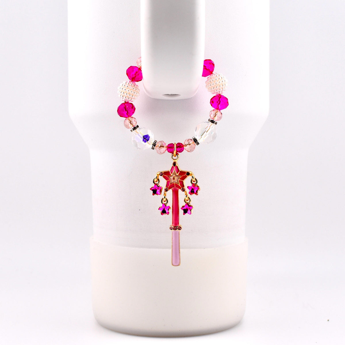 Pink Magic Wand Tumbler Handle Charm