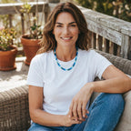 Blue Glass Bead Necklace