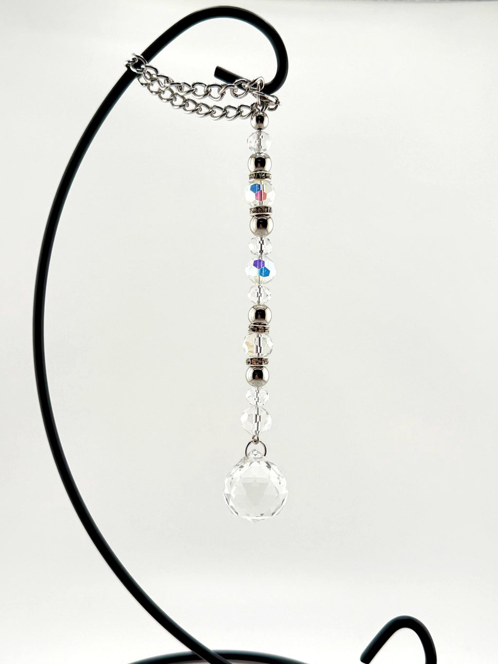 Crystal Prism Suncatcher Handmade Window or Rearview Mirror Hanging Charm