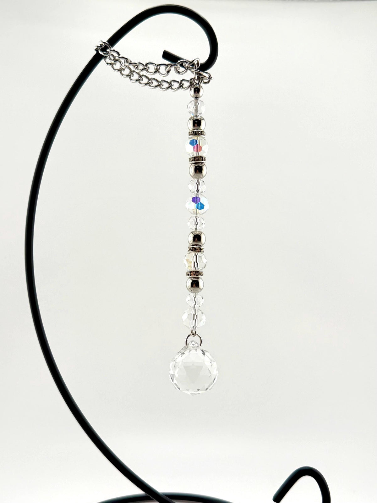 Crystal Prism Suncatcher Handmade Window or Rearview Mirror Hanging Charm