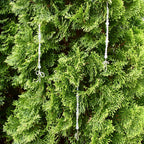 Set of 5 Crystal Beaded Icicle Ornaments | Silver Bow Charm Christmas Tree Decor