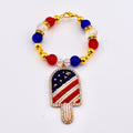 USA Flag Tumbler Handle Charm — Popsicle Flag Charm or Heart Flag Charm