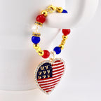 USA Flag Tumbler Handle Charm — Popsicle Flag Charm or Heart Flag Charm
