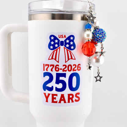 USA 250th Anniversary Bow Sticker | Patriotic America Sticker | 4th of July Sticker