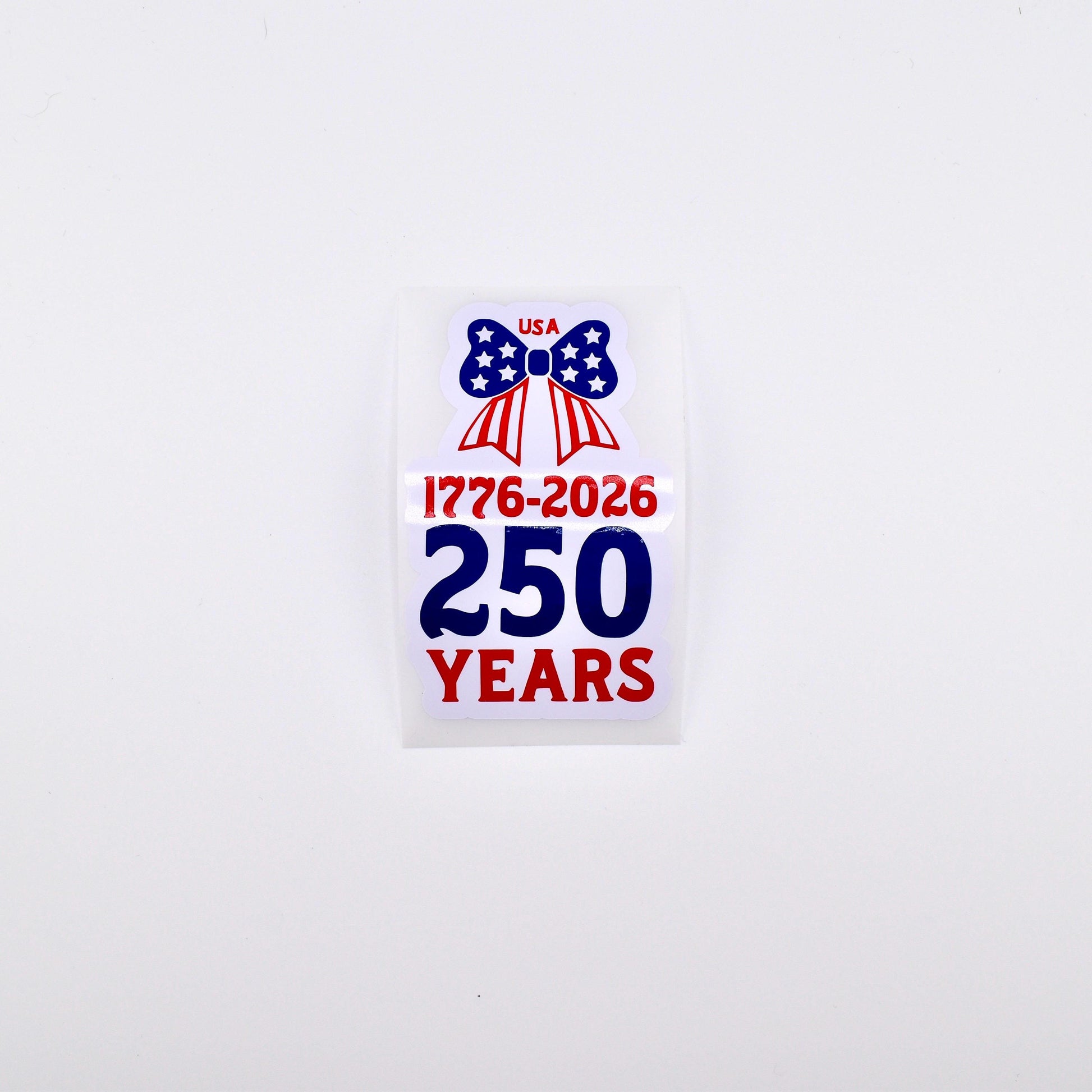 USA 250th Anniversary Bow Sticker | Patriotic America Sticker | 4th of July Sticker