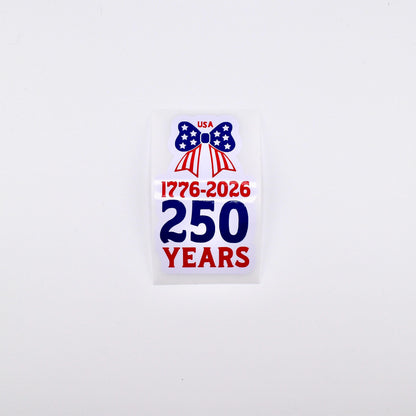 USA 250th Anniversary Bow Sticker | Patriotic America Sticker | 4th of July Sticker